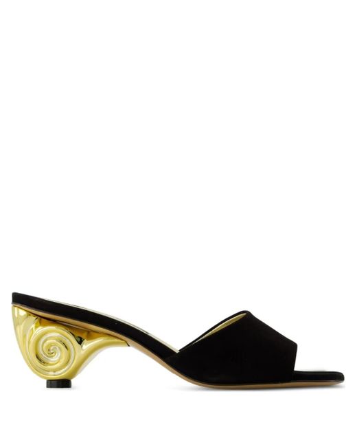 CAREL PARIS Black 50Mm Naiade Spiral-Heel Sandals