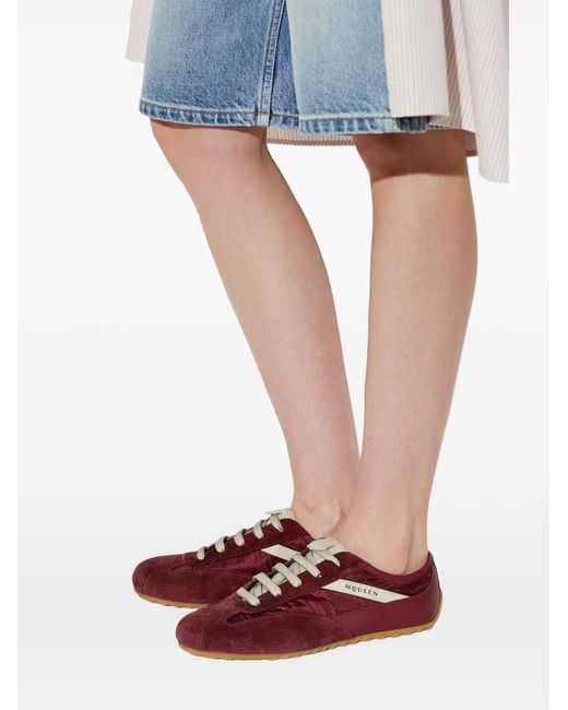 McQueen Purple Boxe Leather Sneakers