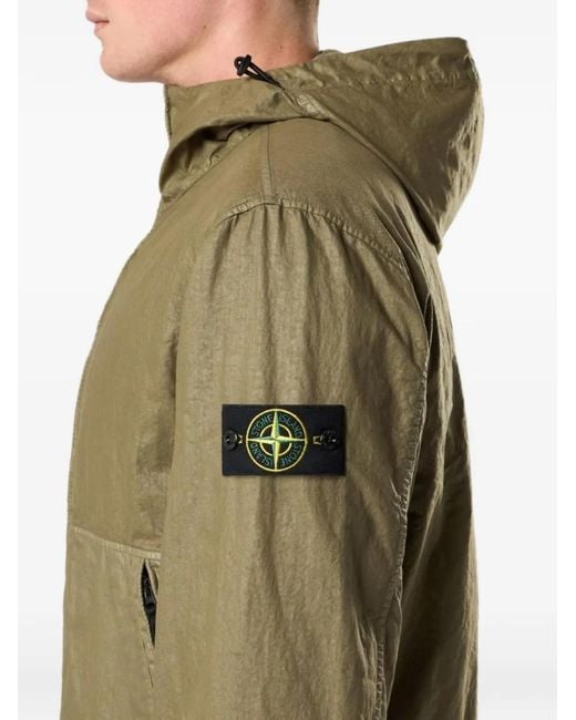 Stone Island Green 4100053 Organic-Look Nylon Panama-Tc Jacket for men
