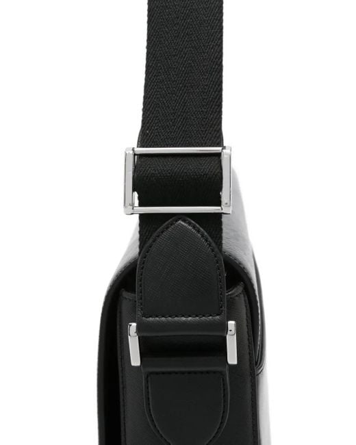 Borsa Messenger Con Logo di Aspinal in Black da Uomo