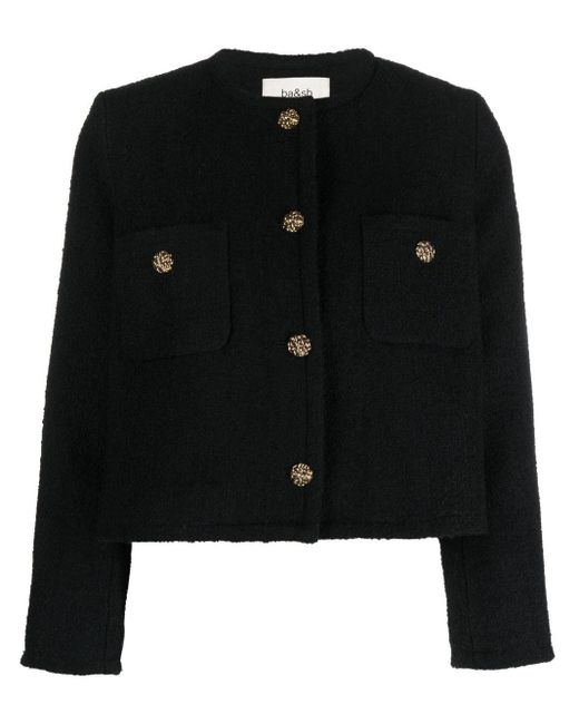 Ba&sh Black Meredith Tweed Jacket