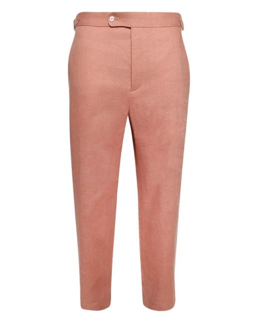Pantalones de lino Bode de hombre de color Pink