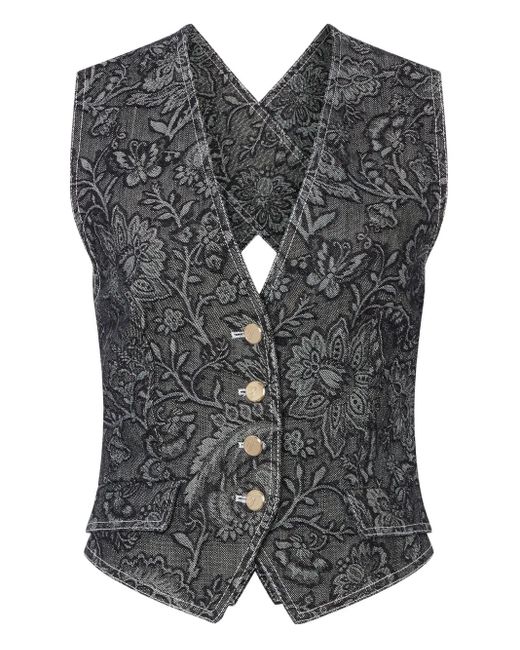 Chaleco con estampado floral Temperley London de color Gray