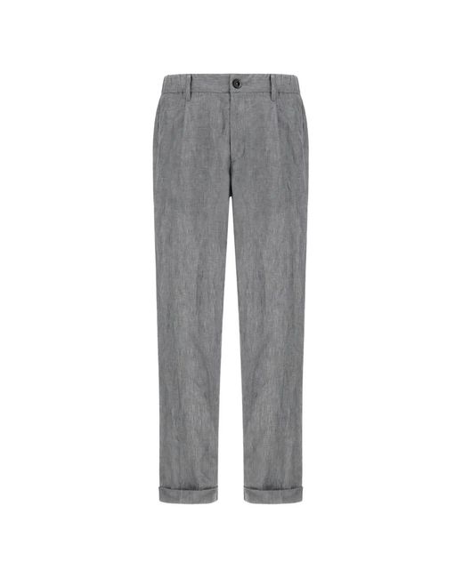 Herno Gray Drawstring Elasticated Trousers for men