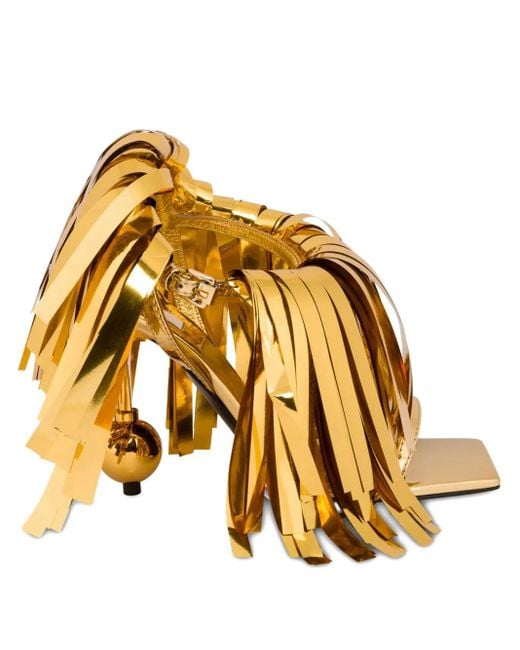 Moschino Metallic Sandalen Mit Pony