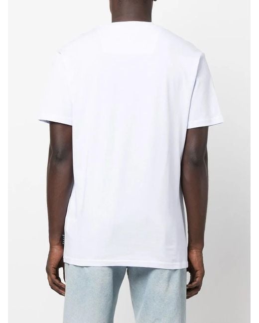 Philipp Plein White Skull-Print Short-Sleeve T-Shirt