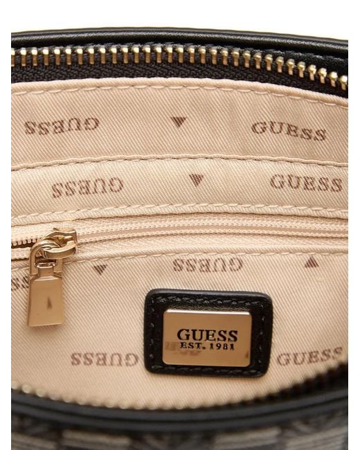 Guess Gray Mini G Wave Logo-Plaque Shoulder Bag