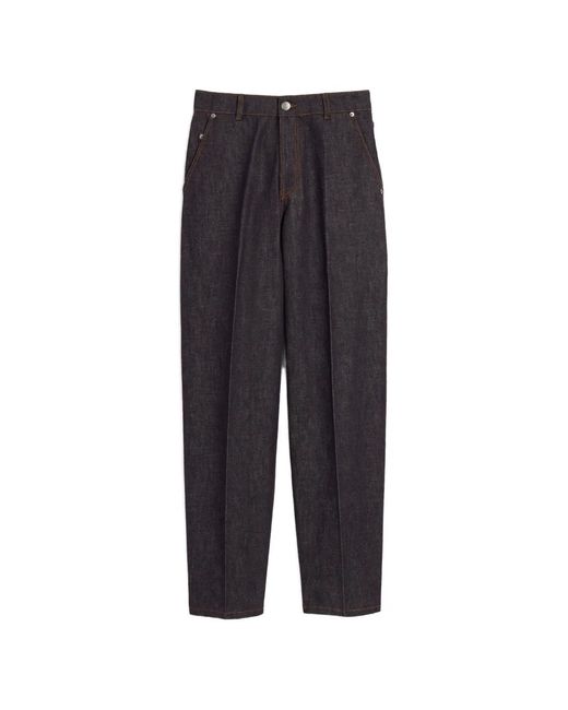 AMI Blue Balloon-Fit Cotton Jeans