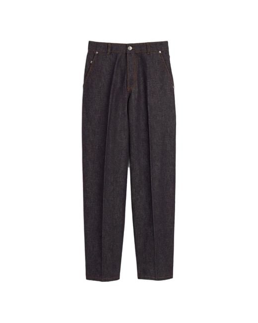 AMI Blue Balloon-Fit Cotton Jeans