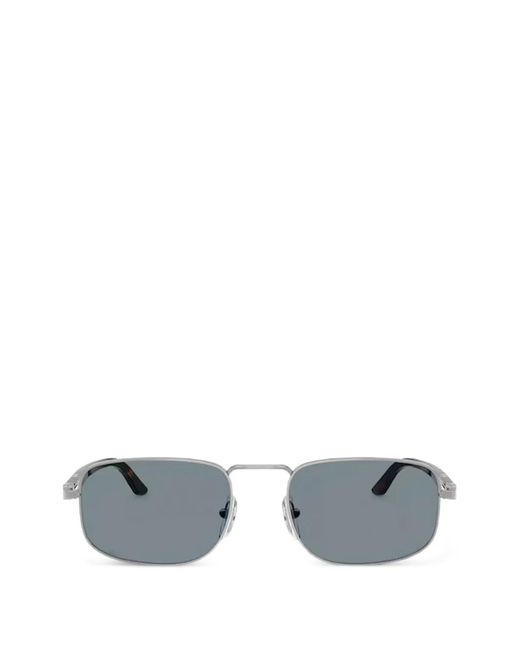 Persol Gray Rectangle-Frame Sunglasses