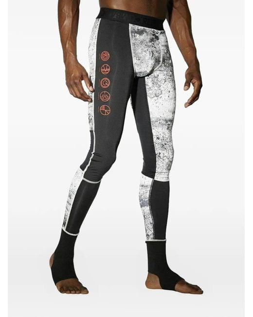 Reebok Black Ankle-Lock Leggings for men