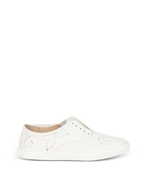 Fratelli Rossetti White Brogue Detail Trainers