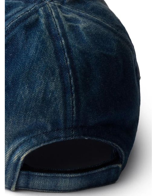 Gorra con logo triangular esmaltado Prada de hombre de color Blue