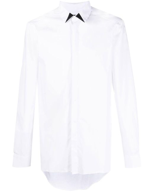 Les Hommes Hemd mit Applikation in Weiß für Herren | Lyst DE