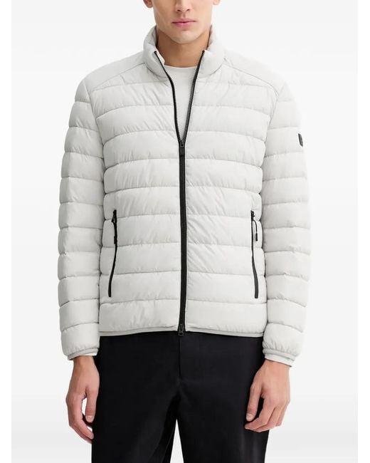 Marc O' Polo White Quilted Zip Jacket for men