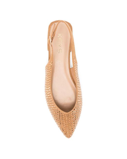 Keys Natural Pointed-Toe Sandals
