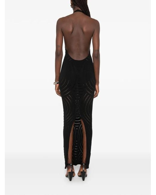 M I S B H V Black Cut-Out Maxi Dress