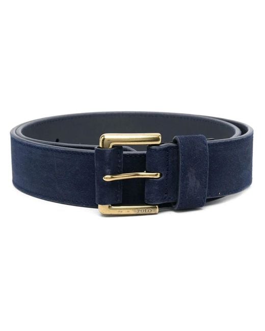 Polo Ralph Lauren Blue Suede Buckle Belt for men
