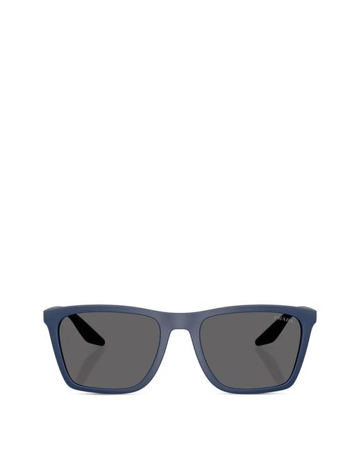 Prada Linea Rossa Gray Square-Frame Sunglasses for men