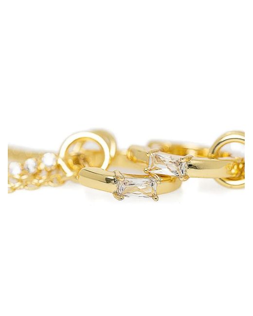 Luv Aj Metallic Ohrringe mit Baguetteschliff