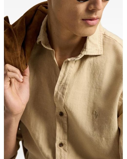 Polo Ralph Lauren Natural Custom Fit Pony-Embroidered Shirt for men