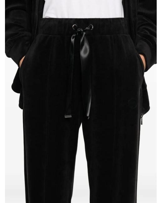 Marina Rinaldi Black Garian Drawstring Track Pants