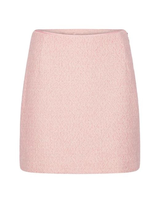 ROTATE BIRGER CHRISTENSEN Pink Minijupe À Fermeture Zippée