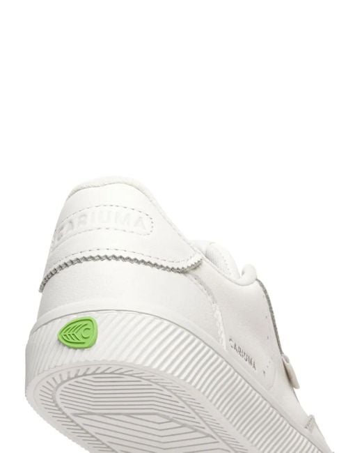 CARIUMA White Toca Lace-Up Leather Sneakers