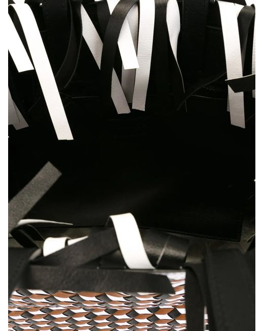 Emilio Pucci Black Schultertasche Mit Geometrischem Muster