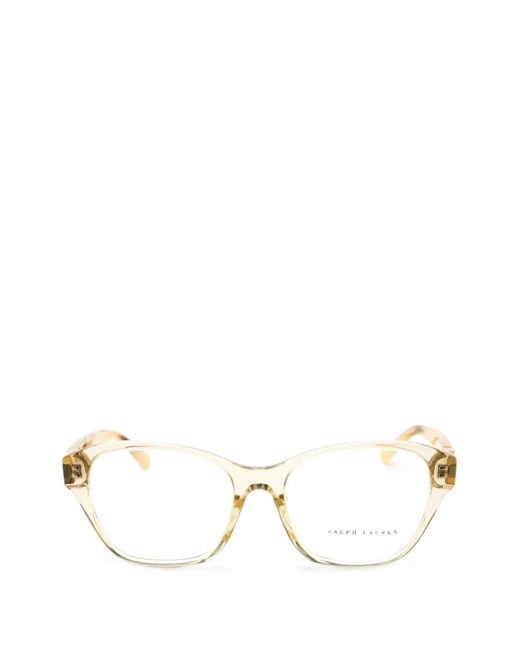 Ralph Lauren Natural Rectangle-Frame Glasses