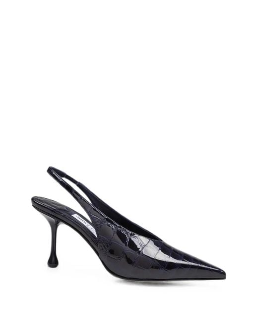 Jimmy Choo Blue Isa Croc-Effect Slingback Pumps