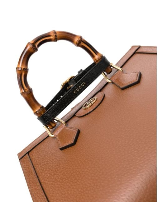 Gucci ダイアナ レザー ハンドバッグ S Brown