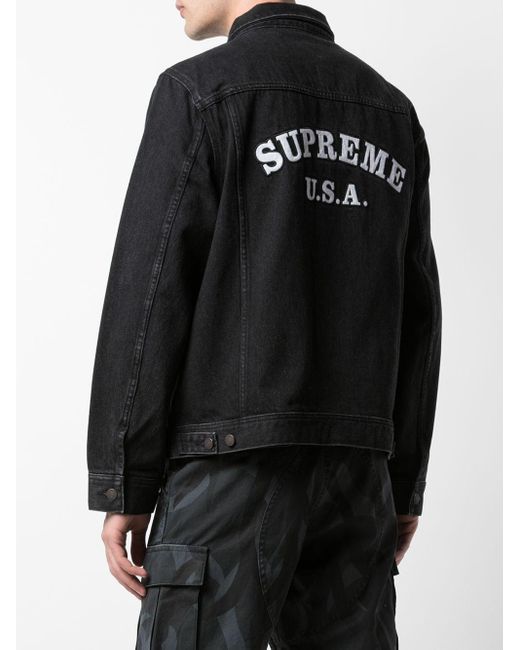 supreme black denim jacket