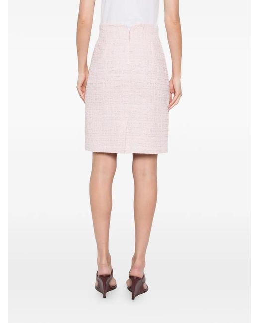 Tagliatore Pink Nell Textured Mini Skirt