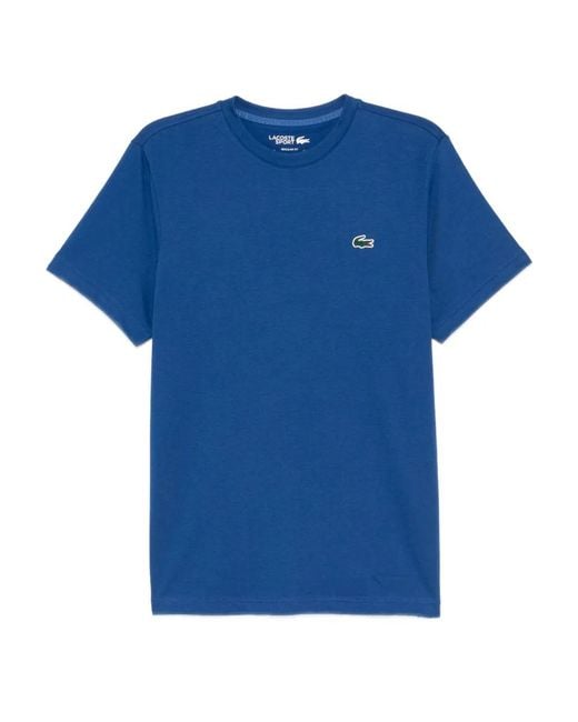 Lacoste Blue Logo-Embroidered T-Shirt for men