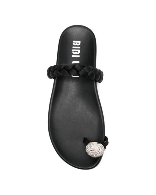 Bibi Lou Black Sandales À Ornements En Cristal