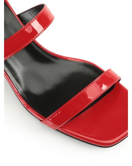 Sergio Rossi Red Si Rossi 45Mm Leather Sandals