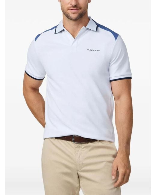 Polo Con Logo di Hackett in White da Uomo