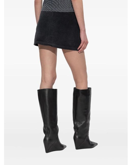 Alexander Wang Black Embroidered Cotton Mini Skirt