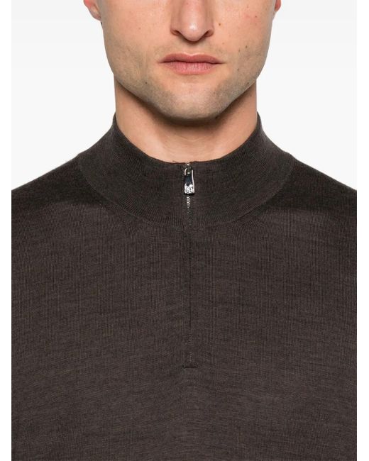 Corneliani Gray Wool Sweater for men