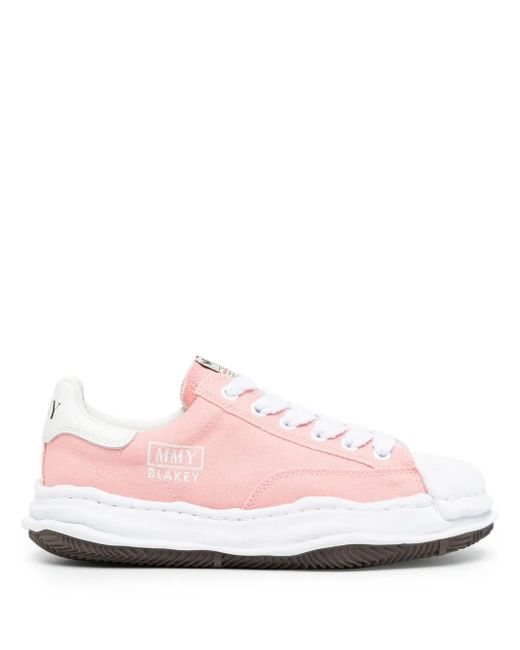 Maison Mihara Yasuhiro Pink Blakey Original Sole Canvas Low-cut Sneakers