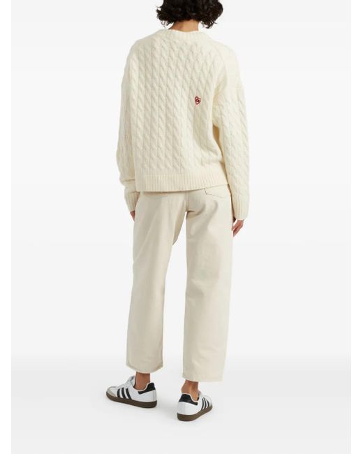 Chinti & Parker White X Snoopy Peanuts Cable-Knit Cardigan