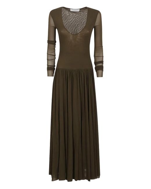 Philosophy Di Lorenzo Serafini Green Langärmeliges Maxikleid