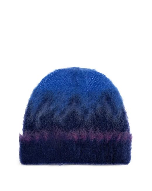 Isabel Marant Blue Mohair Wool Beanie Hat