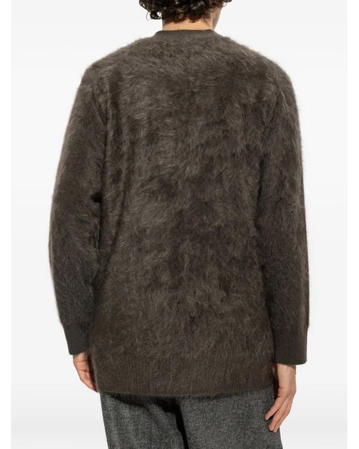 Lisa Yang Gray Devean Brushed Cardigan for men