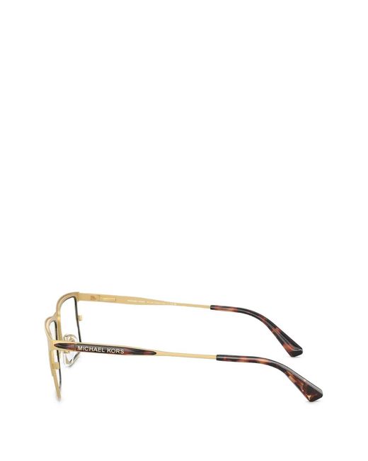 Michael Kors Metallic Hidden Hills Rectangle Glasses for men