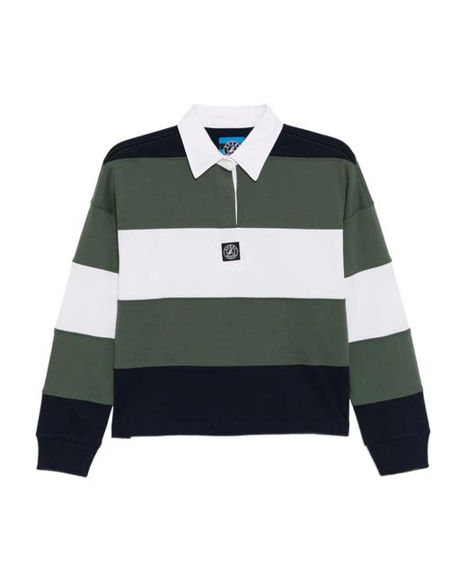 SPORT b. by agnès b. Green Logo-Patch Polo Shirt