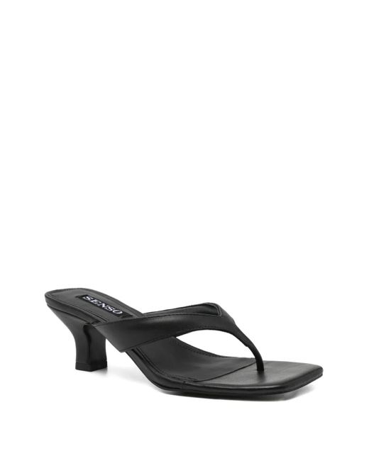 Senso Black 60Mm Square Sandals
