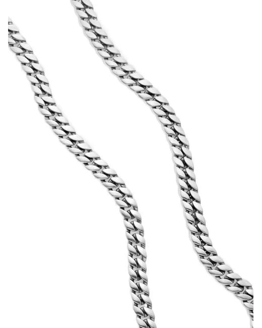 David Yurman White Sterling Curb Chain Necklace for men