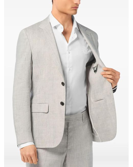 Billionaire White Single-Breasted Blazer for men